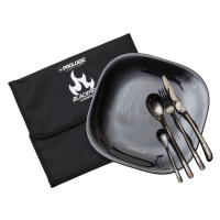 Prologic talíř s příborem blackfire dinning set