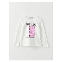 LC Waikiki Crew Neck Printed Long Sleeve Girls' T-Shirt