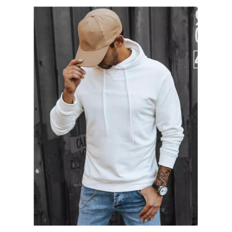 Bílé pánské mikiny s kapucí DStreet