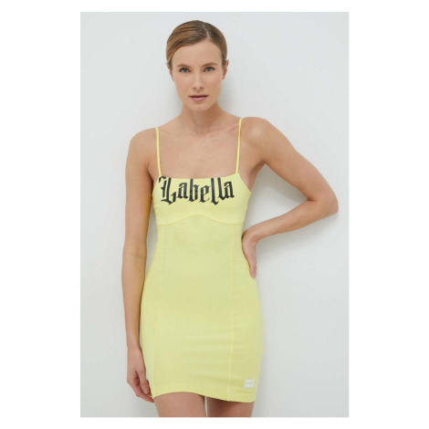 Šaty LaBellaMafia žlutá barva, mini