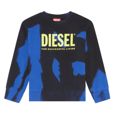 Mikina diesel smart over sweat-shirt modrá