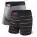 Saxx Vibe 2 Pack Boxer Brief Gray Shallow Stripe