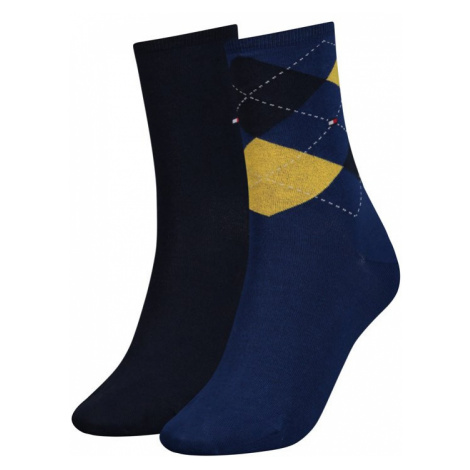 Modré ponožky Check Sock - dvojbalení