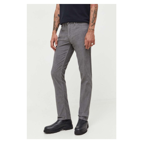 Manšestrové kalhoty Levi's 511 SLIM šedá barva Levi´s