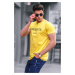 Madmext Yellow Printed T-Shirt 4018