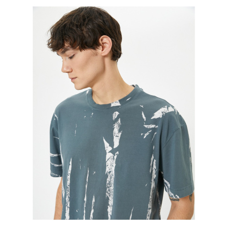 Koton Abstract Printed T-Shirt Relaxed Fit Crew Neck Short Sleeve