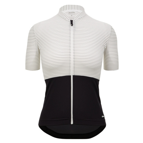 SANTINI Cyklistický dres s krátkým rukávem - COLORE RIGA - bílá/černá