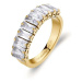 Brosway Třpytivý pozlacený prsten se zirkony Desideri BEIA002