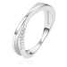 Beneto Půvabný dvojitý prsten ze stříbra AGG225