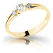 Cutie Jewellery Půvabný prsten ze žlutého zlata se zirkony Z6866–2105-10-X-1