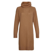 Tommy Hilfiger Dress - SOFTWOOL CABLE ROLL-NK DRESS brown