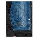 Černo-modrá pánská džínová lehká bunda C322