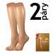 NYLON KNEE-SOCKS 20 DEN punčochové podkolenky Lady B - 12 párů Fumo 12 párů