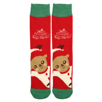 Virgina vánoční termo ponožky dámské perníček červená