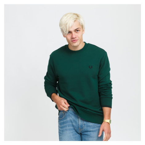 FRED PERRY Crewneck Sweatshirt tmavě zelená