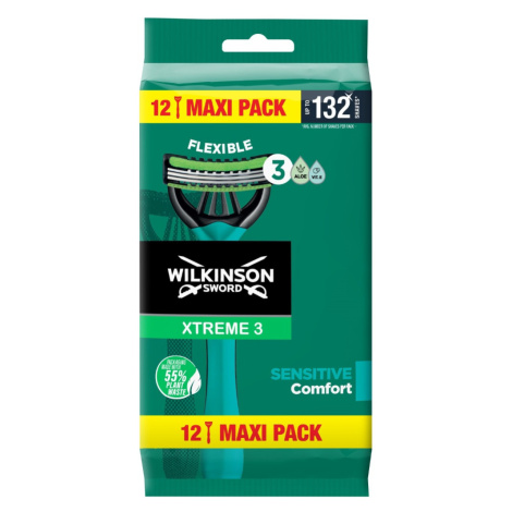 Wilkinson Xtreme3 Sensitive Comfort Maxi pack pánský jednorázový holicí strojek 12 ks Wilkinson Sword