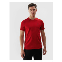 Pánské hladké tričko regular 4F - červené