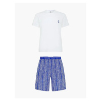Pánské krátké pyžamo 000NM2128E - W17 - Modrá - Calvin Klein