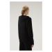 Mikina woolrich cashmere blend hoodie černá