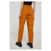 Bavlněné kalhoty Pepe Jeans Fellon Pant dámské, hnědá barva, jednoduché, high waist