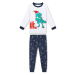 Chlapecké pyžamo - KUGO MP1311, světle šedé /modré Barva: Světle šedý melír