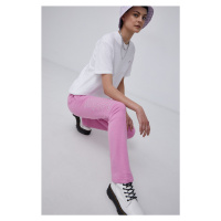 Kalhoty adidas Originals HF6771 dámské, růžová barva, s aplikací