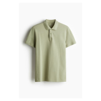 H & M - Tričko z piké s límečkem Regular Fit - zelená