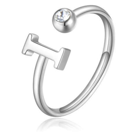 S`Agapõ Stylový ocelový prsten I s krystalem Click SCK180 S'Agapõ