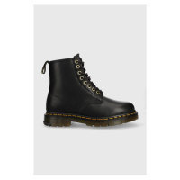 Kožené workery Dr. Martens 1460 dámské, černá barva, na plochém podpatku, zateplené, 26860001