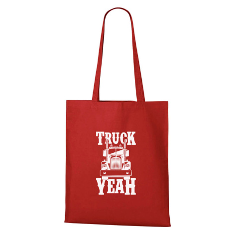 DOBRÝ TRIKO Bavlněná taška s potiskem Truck yeah Barva: Červená