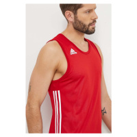 Oboustranné tréninkové tričko adidas Performance Speed Reversible červená barva, DY6595
