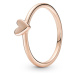 Pandora Romantický bronzový prsten Rose 180092C00