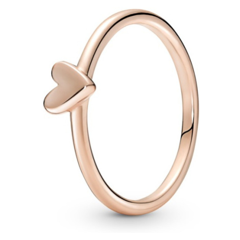 Pandora Romantický bronzový prsten Rose 180092C00