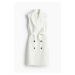 H & M - Šaty střižené jako sako z lněné směsi - bílá