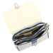 Kožená kufříková kabelka Luka 20-098 béžová / modrá