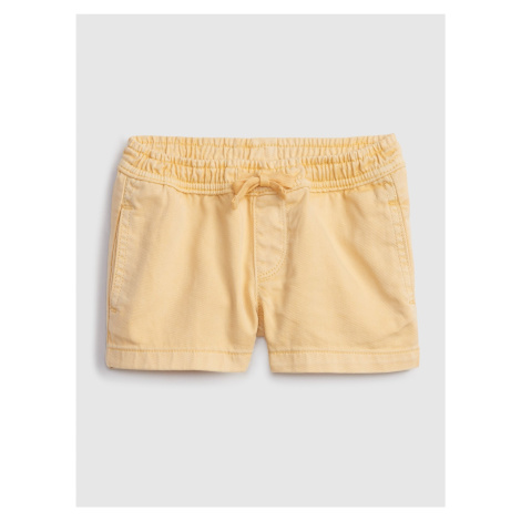 Žluté holčičí dětské kraťasy pull-on shorts GAP