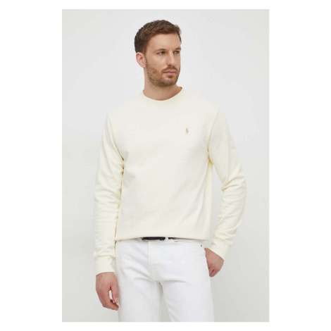 Bavlněná mikina Polo Ralph Lauren pánská, modrá barva, hladká, 710916689