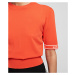 Svetr karl lagerfeld s/slv puff sweater w/ logo oranžová
