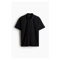 H & M - Plisované tričko Relaxed Fit - černá