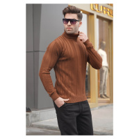 Madmext Camel Turtleneck Knitwear Sweater 5764