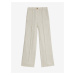 Krémové dámské kalhoty se širokými nohavicemi Marks & Spencer