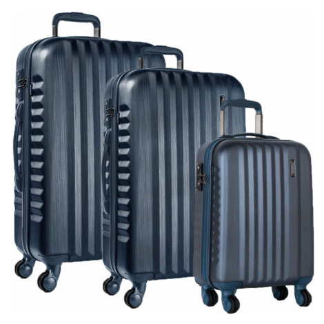 March Sada cestovních kufrů Ribbon SE S + M + L, tmavě modrá