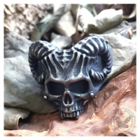 prsten Horned Devil Skull