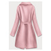 Anticky růžový dámský minimalistický kabát (747ART)