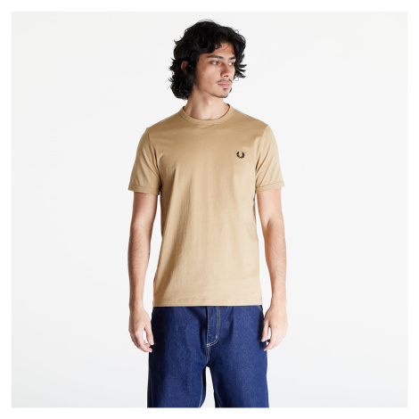 FRED PERRY Ringer T-Shirt Warm Stone/ Black