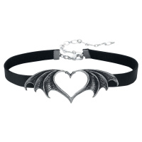 Alchemy Gothic Nocte Amor Náhrdelník cerná/stríbrná