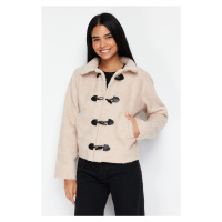 Trendyol Stone Oversize Plush Coat