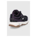 Boty Skechers fialová barva, na plochém podpatku