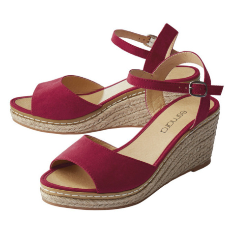 esmara® Dámské sandály na klínku (červená)