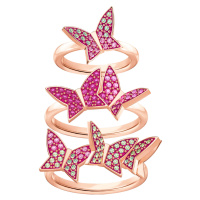 Swarovski Módní bronzová sada prstenů s motýlky 5409020